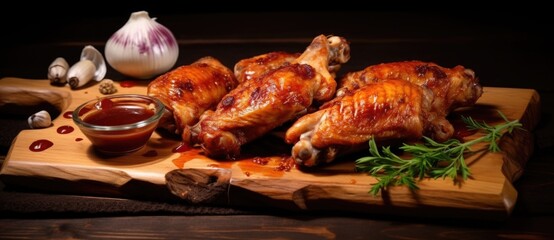 Chicken wing marinade and jumbuck chicken marinade. - obrazy, fototapety, plakaty