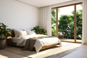 modern bed room. 