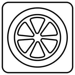 Car wheel vector icon