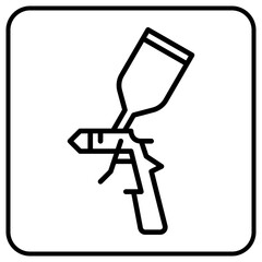 Spray paint gun vector icon
