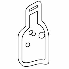 Drink bottle doodle design drawing.
