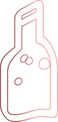 Drink bottle gradient design drawing.