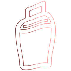 Drink bottle gradient design drawing.