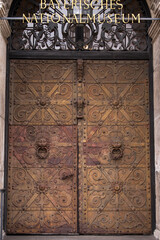 Germany-September 30, 2023 : Antique entrance door.