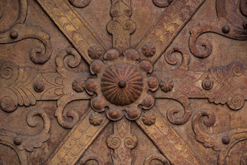 Germany-September 30, 2023 : Antique entrance door.