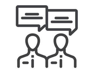 Business partnership leadership support isolated icon concept. Vector flat graphic design