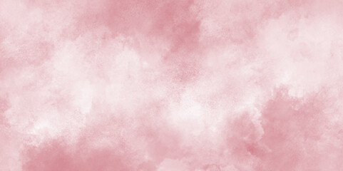 Abstract grunge pink soft pastel pink watercolor background painted on white paper texture shades. Pink scraped grungy background Fantasy light red, pink shades watercolor background