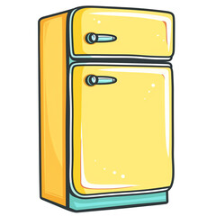 refrigerator with white background