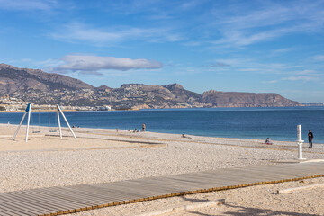 L'Albir, Spain - January 3 2024 "Beautiful coast of Spain during the winter"