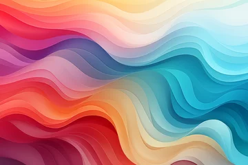 Foto auf Leinwand abstract colorful background with waves © Marco