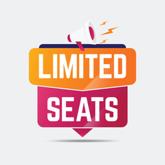 limited seats apply now announcement job vacancy banner vector