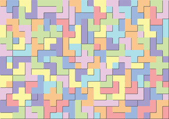 Colorful Geometric Square Pattern Background. Pastel colors of shape.