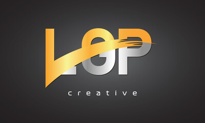 LGP Creative letter logo Desing with cutted