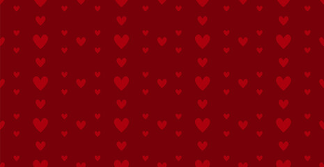 Seamless Cute Colorful Red Heart Pattern Background. Vector Illustration. Valentine's Day Backdrop. Wallpaper. Paper Cute