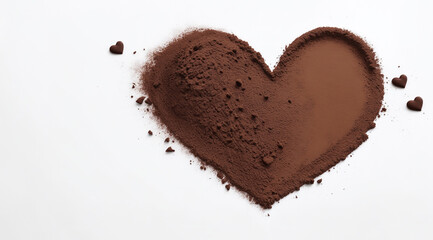 heart shaped chocolate on white background