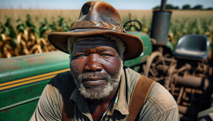 Botswana farmers are known for raising cattle and exporting Beef to other countries,but they also farm Maize, Sorghum, and Goats as well as many other types of crops - obrazy, fototapety, plakaty