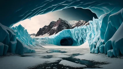  North Pole landscape of glaciers and icebergs. © Hanna