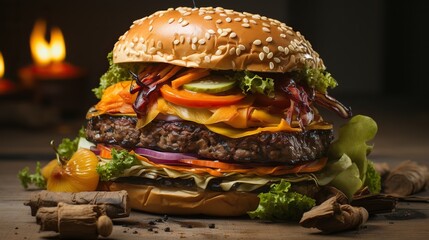 burger - obrazy, fototapety, plakaty