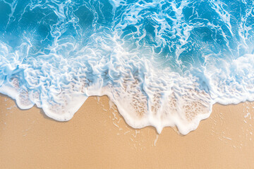 Fototapeta na wymiar wave on the sand, AI generated