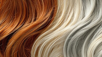 Naklejka premium Hair Color Palette from Red to Blonde