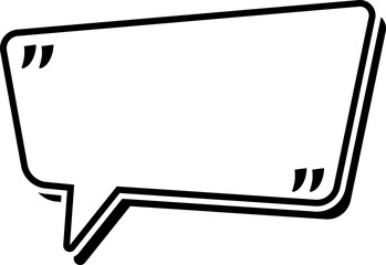 Speech bubble or chat bubble doodle design with quotation mark