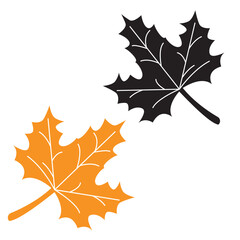 autumn leaf logo icon.  Autumn Leaf Foliage logo icon design.