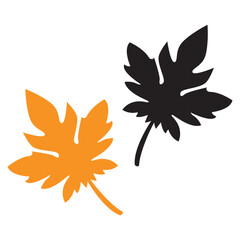 autumn leaf logo icon.  Autumn Leaf Foliage logo icon design.