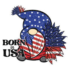 Naklejka premium Born in USA