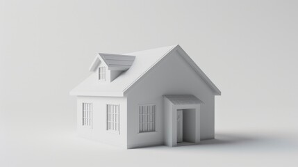 3D Simple house symbol icon