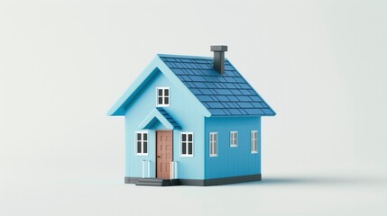 3D Simple house symbol icon