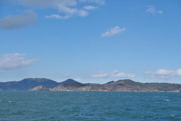 仙台湾から見た牡鹿半島　Oshika Peninsula seen from Sendai Bay