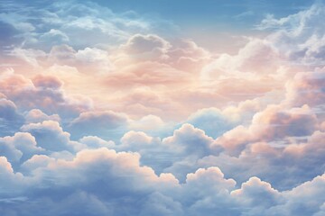 Beautiful cloudscape background with blue sky and white clouds,  Nature wallpaper - obrazy, fototapety, plakaty