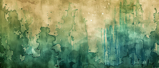 Distressed dark watercolor textures with green, black, blue. Water marks and grunge aesthetic. Graphic resource background and wallpaper