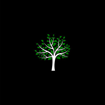 Tree of live icon isolated on dark background