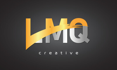 LMQ Creative letter logo Desing with cutted