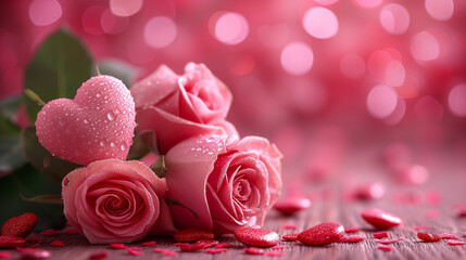 Rose and Heart Background