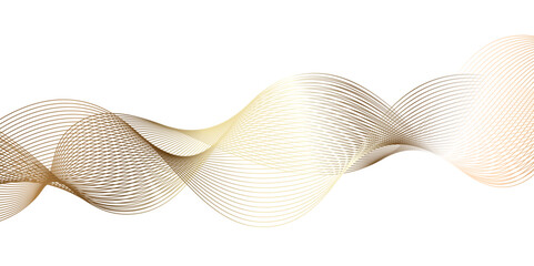 Abstract wave line for banner, template, wallpaper background with wave design. Stylized line art background. Luxury hand drawn and golden texture with gold gradient wavy line.