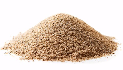a pile of sand isolated on a white background