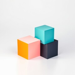 Fototapeta premium cube isolated on white background