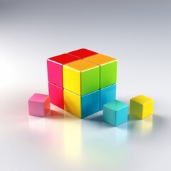 cube isolated on white background