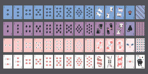 Full deck of designers playing cards collection