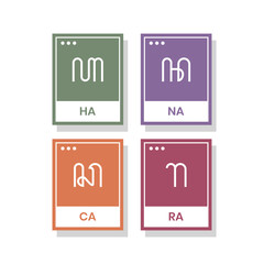 Javanese script alphabet with the latest design