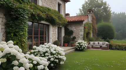 Naklejka premium cottage with garden
