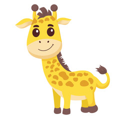 vector cute giraffe wild animal