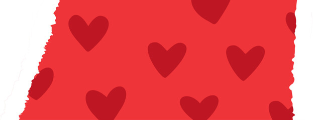 Love Red Heart Tape Strip