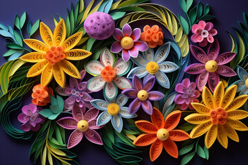 Easter background, Quilling