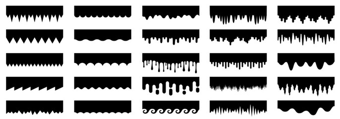 Obraz premium Border shape set design, frame template curve collection