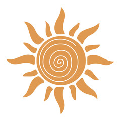 Boho Sun SVG, Sunshine Cut File, Sunburst Clipart, Boho Sun Vector, Horizon Sunrise svg, Hand Drawn Sun SVG, Commercial Use, Svg Files for Cricut