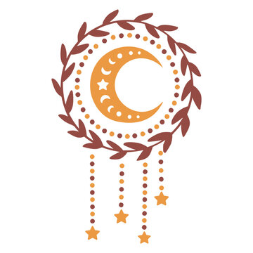 recommend clip art: Dreamcatcher boho svg, Magic dream catcher half moon clipart, dream cutting file, Dreamcatcher feather svg, svg files for Cricut and Silhouette