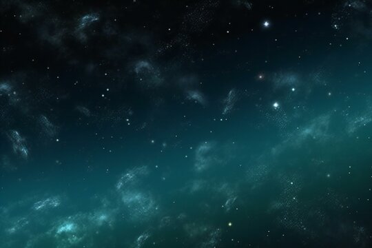 Night sky with stars and nebula © Lucid